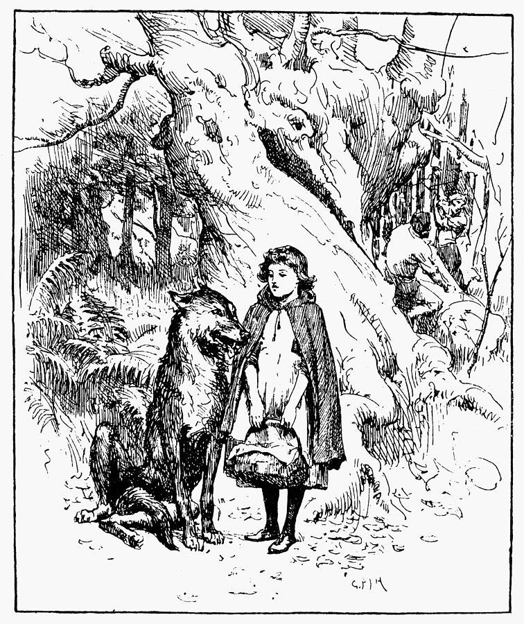 756x900 little red riding hood drawing - Red Riding Hood Drawing