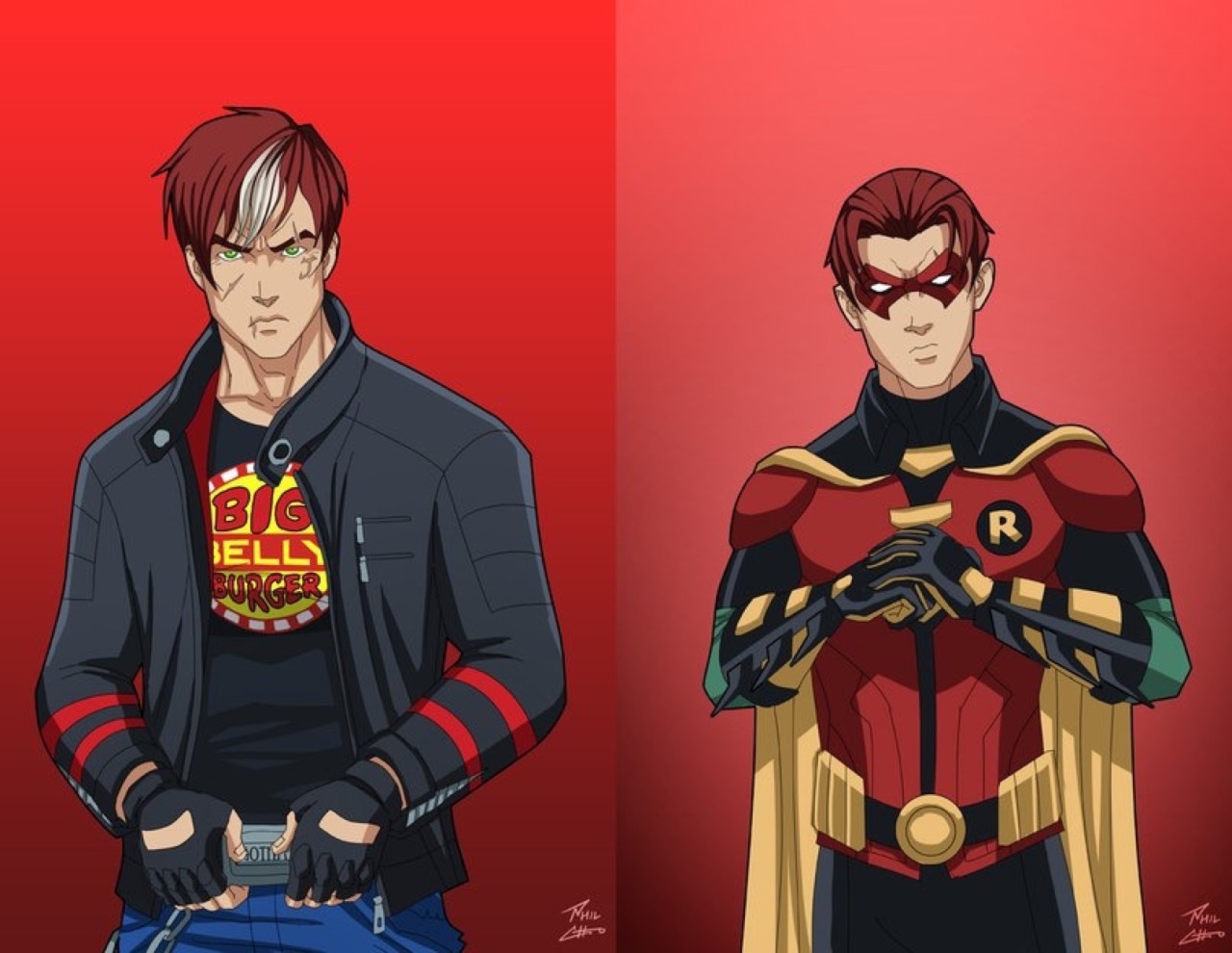 1280x990 Drawing Batman Artwork Robin Batgirl Dc Comics Barbara Gordon - Red Robin Drawing