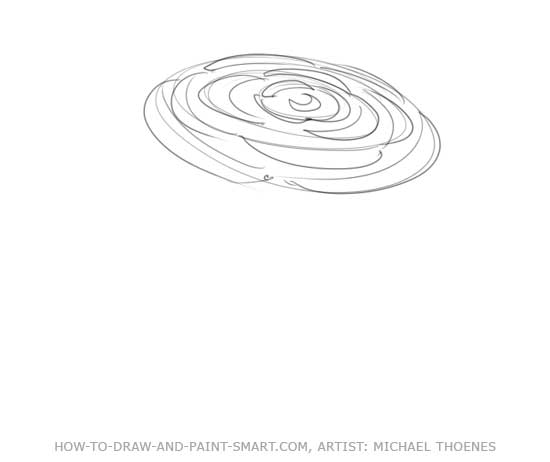 550x462 How To Draw A Red Rose - Red Rose Drawing Step Step