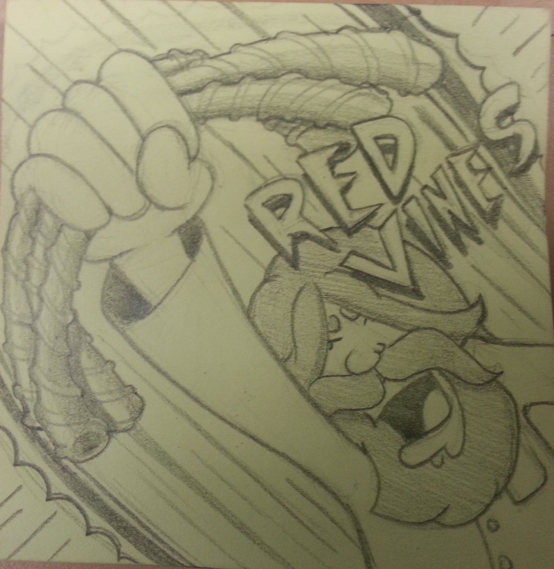 800x821 It Started In December - Red Vines Drawing