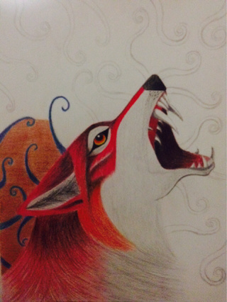 320x426 Redwolf Drawings On Paigeeworld Pictures Of Redwolf - Red Wolf Drawing