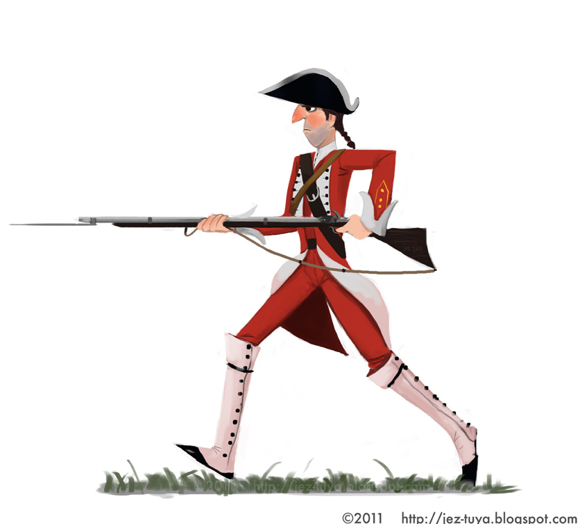836x756 Jez Tuya Illustration British Redcoat - Redcoat Drawing