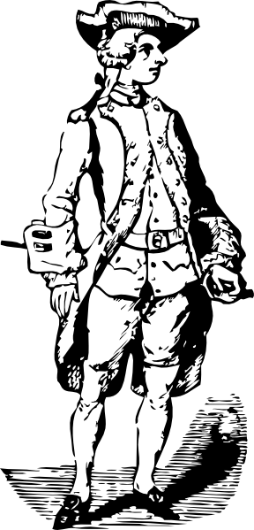 288x599 Soldier Historic Cothing Clip Art - Redcoat Drawing