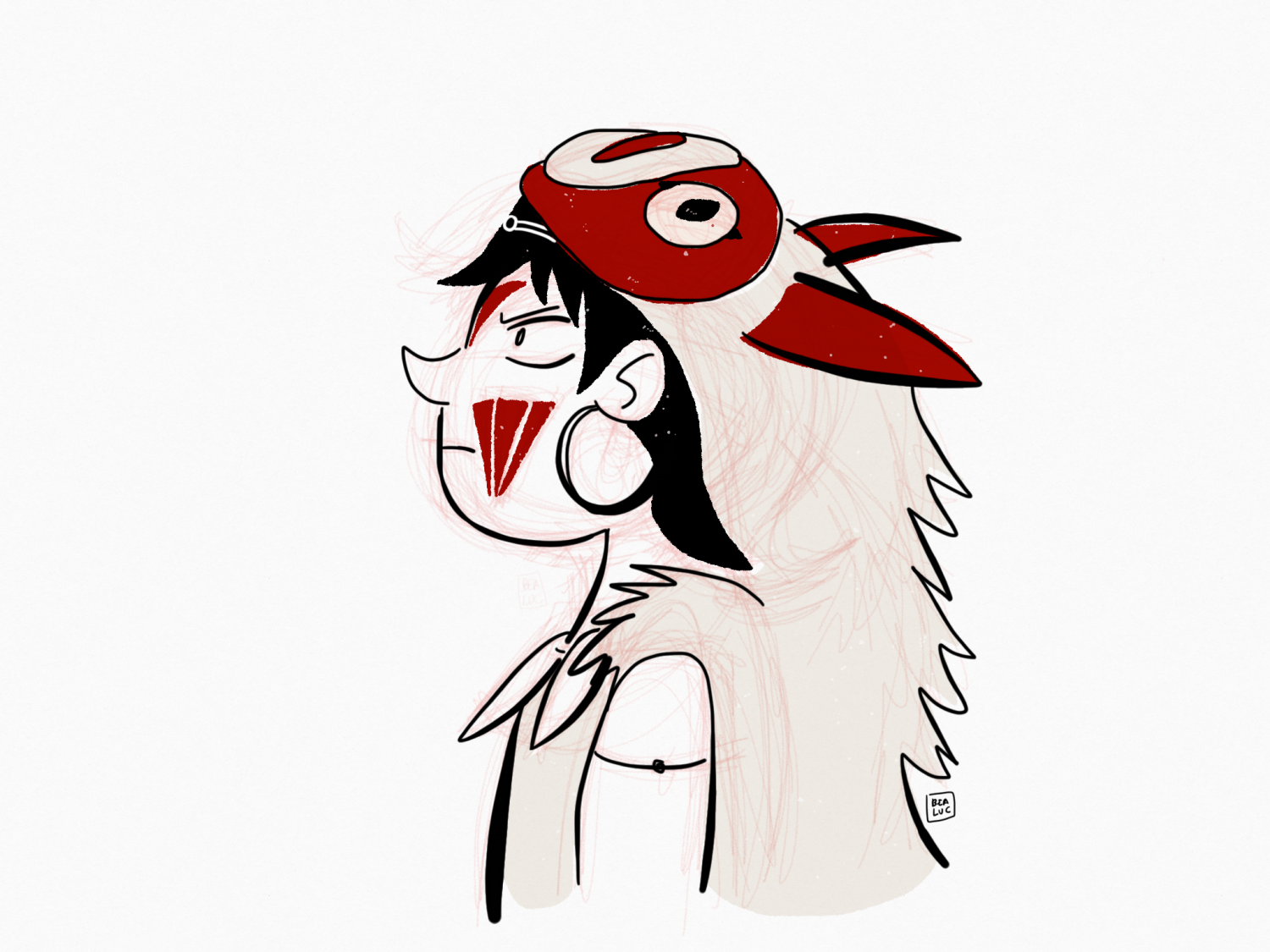 1500x1125 the girl with the red coat meets ghibli - Redcoat Drawing