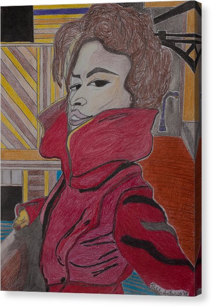 429x622 Woman In Red Coat Drawing - Redcoat Drawing