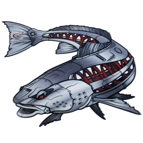 500x500 Redfish Decal - Redfish Drawing