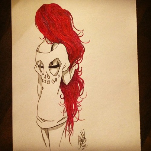 500x500 Redhead Draw - Redhead Drawing