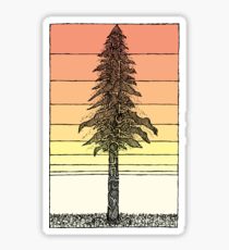 210x230 redwood tree drawing stickers redbubble - Redwood Tree Drawing