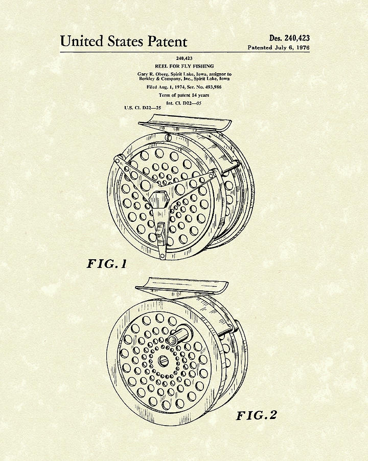 720x900 fly fishing reel patent art drawing - Reel Drawing