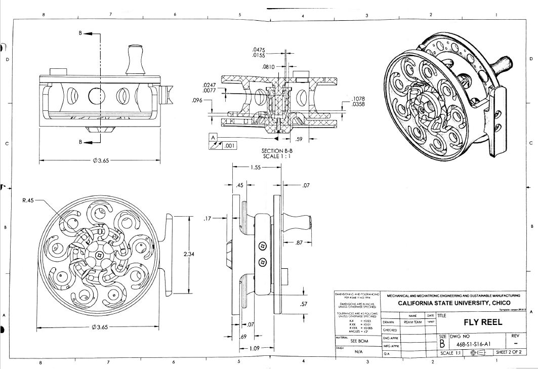 1063x729 fly reel - Reel Drawing