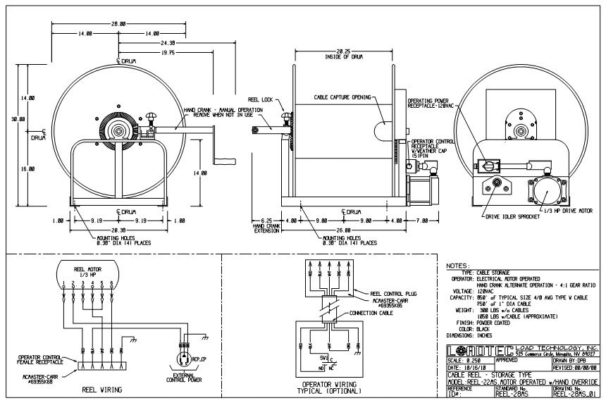 860x572 motorized cable reel - Reel Drawing