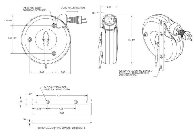 800x552 medical grade reel w antimicrobial additive - Reel Drawing