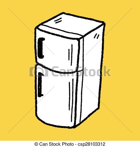 450x470 Refrigerator Doodle Vector Clip Art - Refrigerator Drawings
