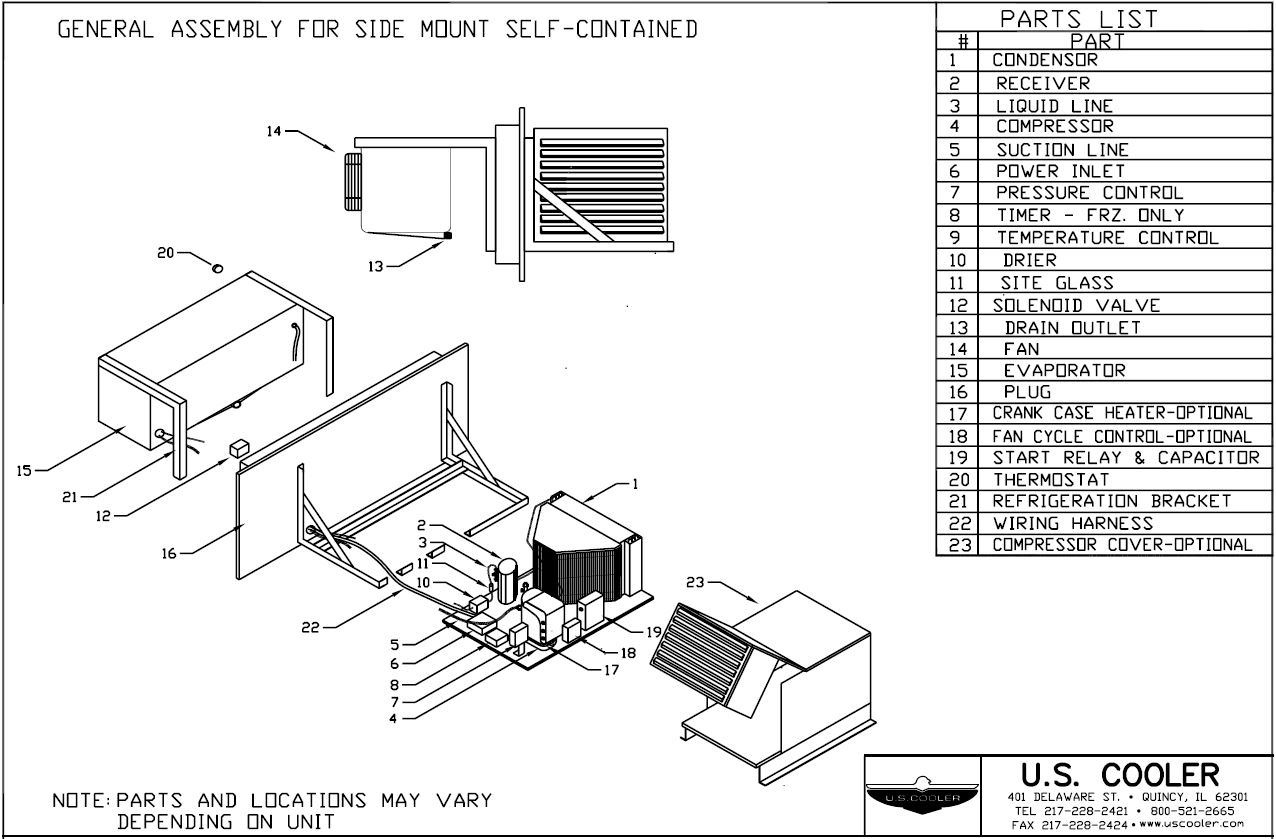1276x839 technical design drawings u s cooler - Refrigerator Drawings