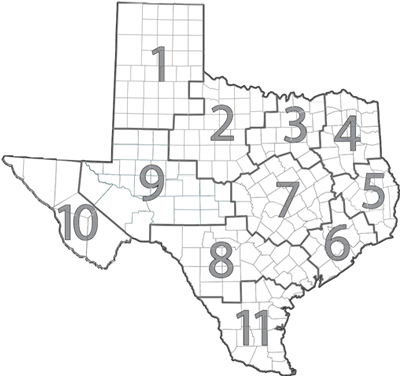 400x376 Long Term Care Regulatory Regional Contact Numbers Texas Health - Region Drawing
