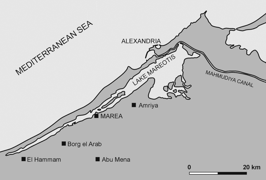 850x577 Map Of Mareotis Region - Region Drawing