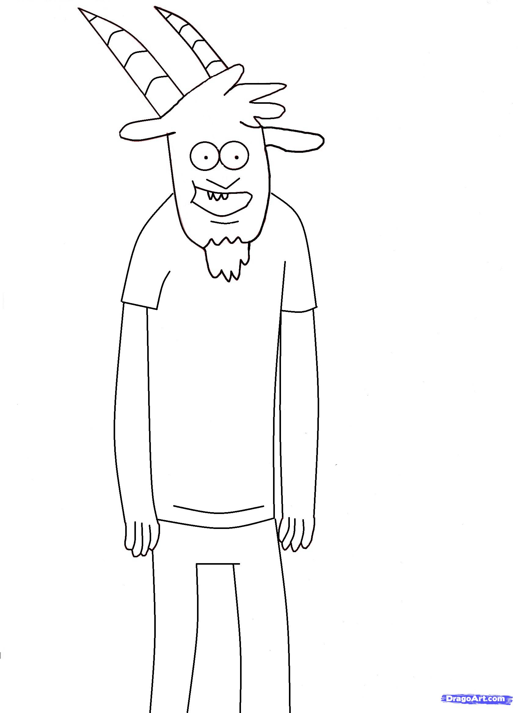 1696x2336 How To Draw Thomas, Regular Show, Step - Regular Drawing