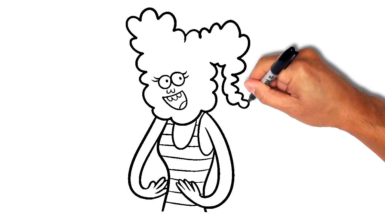 1280x720 How To Draw Cj From Regular Show - Regular Drawing
