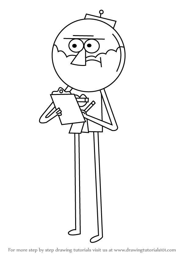 599x842 Learn How To Draw Benson From Regular Show - Regular Drawing