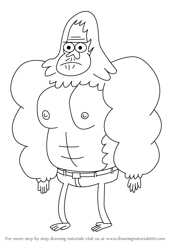 598x844 Learn How To Draw Skips From Regular Show - Regular Drawing