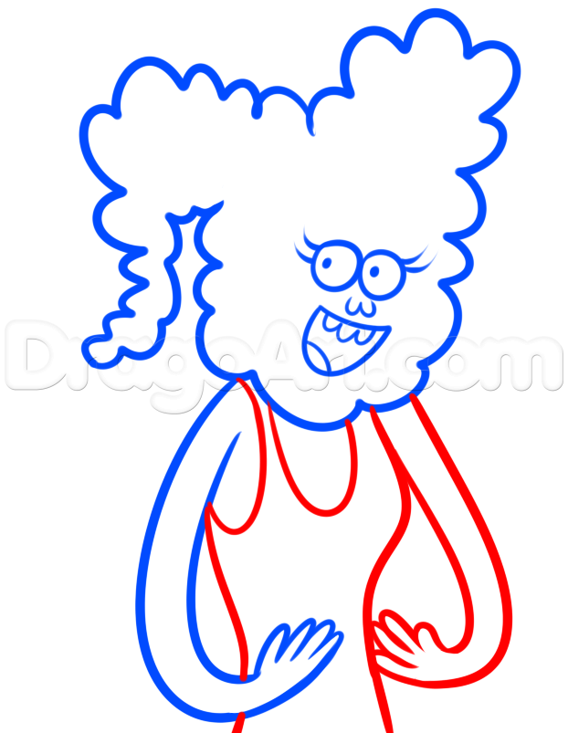 622x803 how to draw cj from regular show, step - Regular Show Drawings