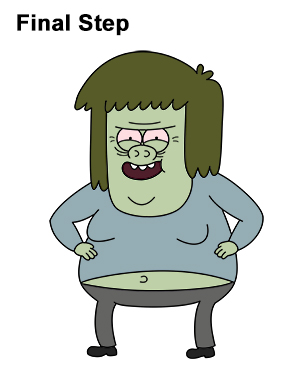 300x388 How To Draw Muscle Man - Regular Show Drawings