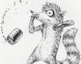 340x270 mordecai x print regular show drawing art etsy - Regular Show Drawings