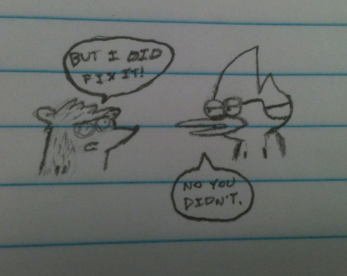 500x398 reed draws regular show - Regular Show Drawings