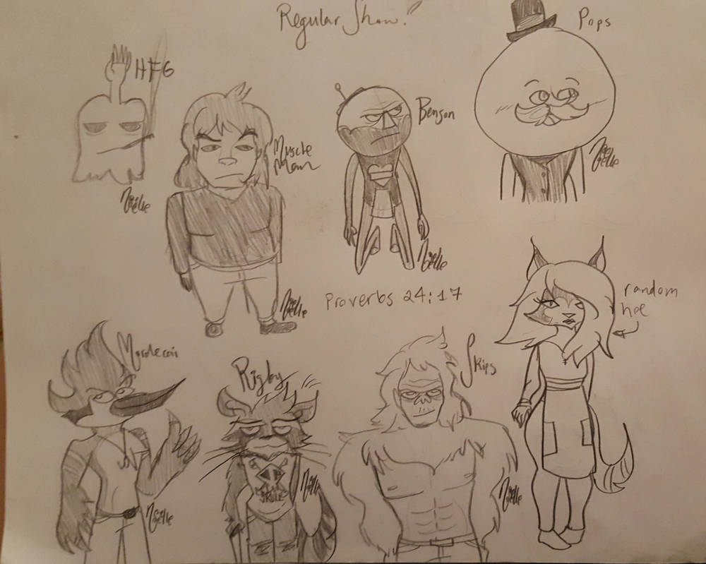 1000x799 regular show drawings - Regular Show Drawings