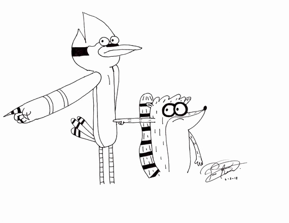 570x440 regular show sketch awesome regular show sketch - Regular Show Drawings