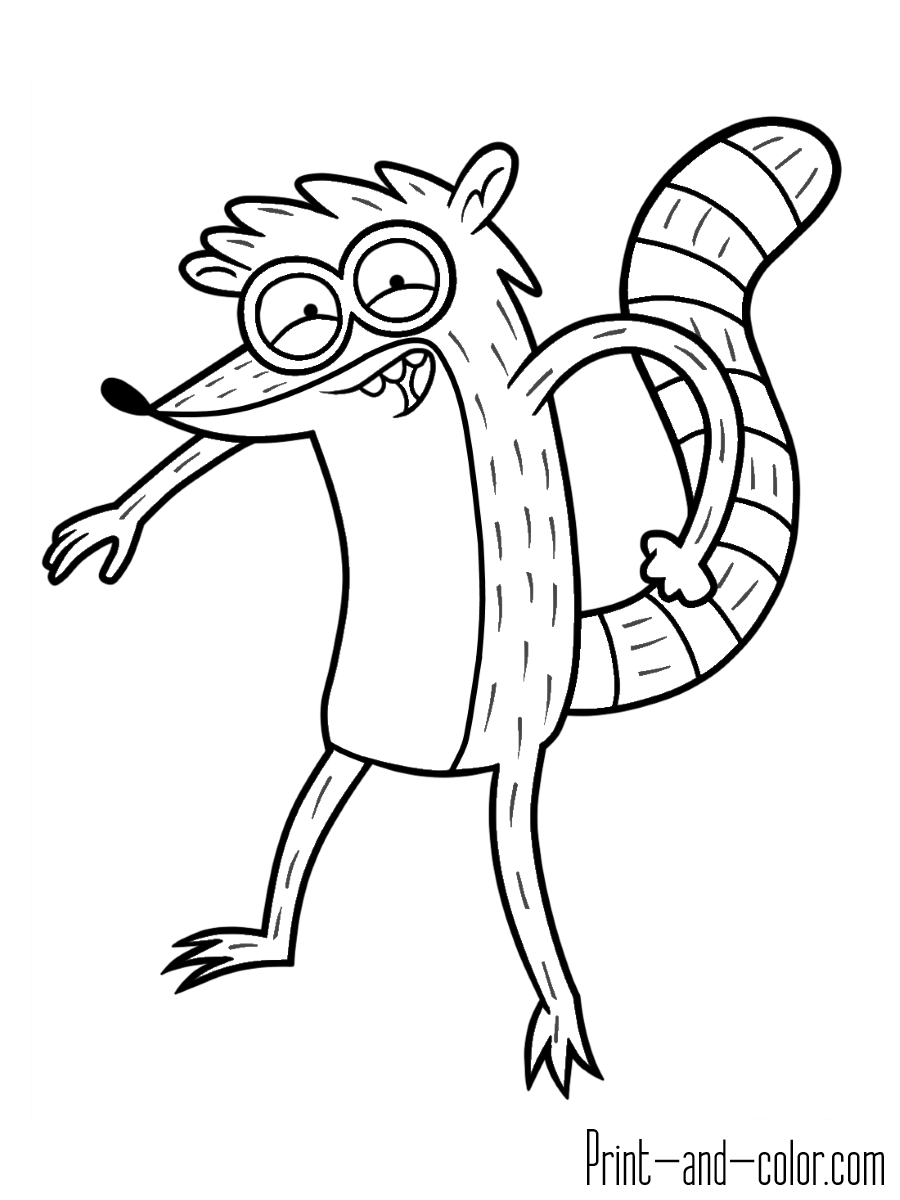 900x1200 regular show coloring pages print - Regular Show Drawings