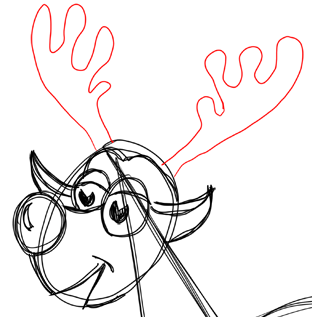 312x317 reindeer antlers drawing - Reindeer Antlers Drawing