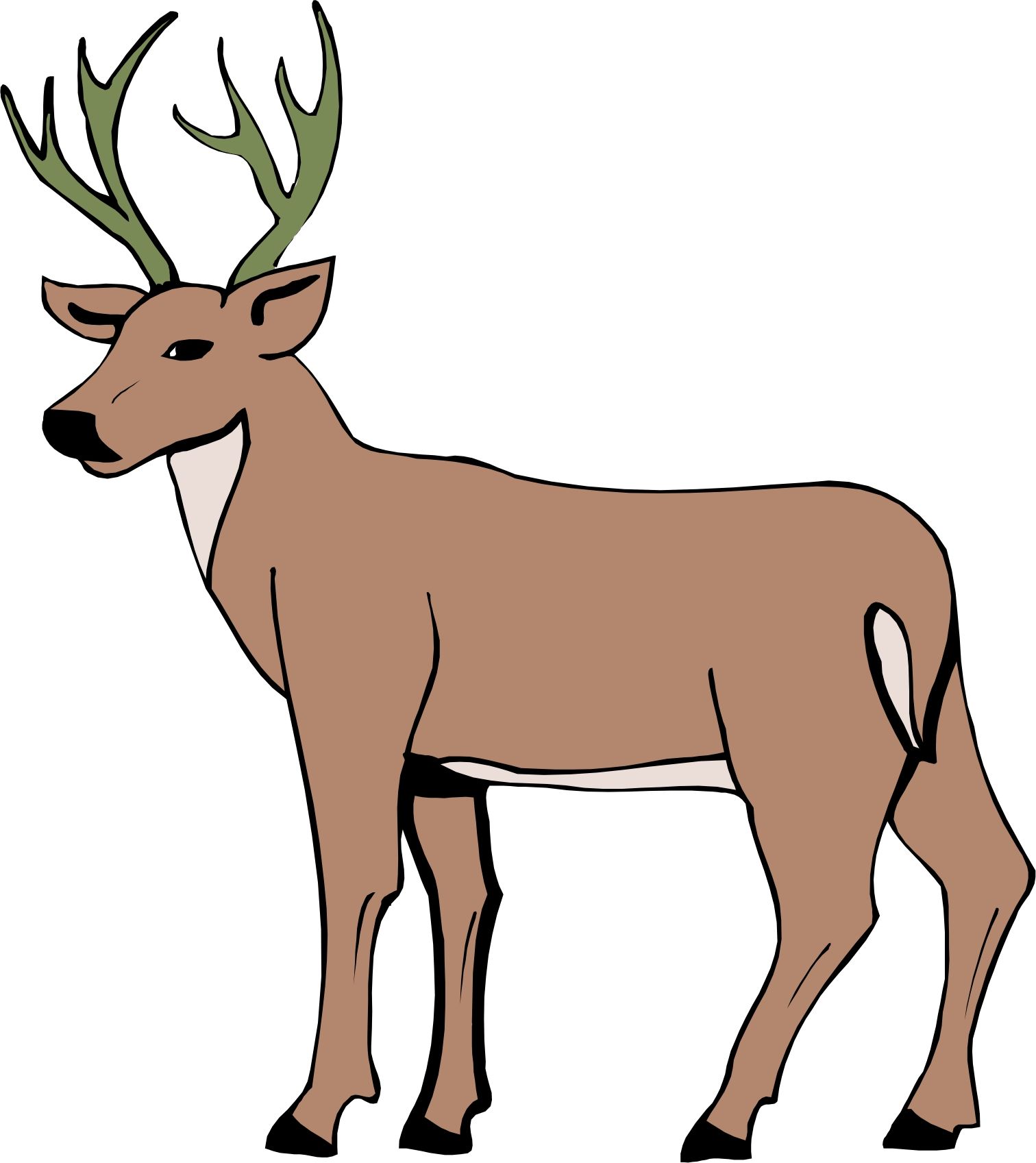 Drawing Deer Cartoon, Cartoon Reindeer - Reindeer Cartoon Drawing. 