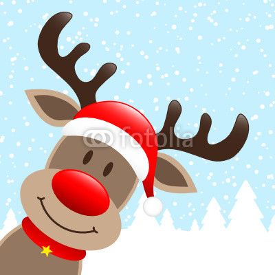 400x400 images of reindeer faces - Reindeer Cartoon Drawing