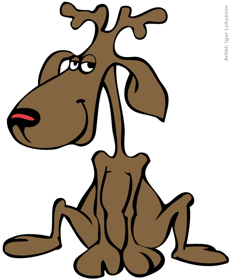 800x975 cartoon reindeer character - Reindeer Cartoon Drawing