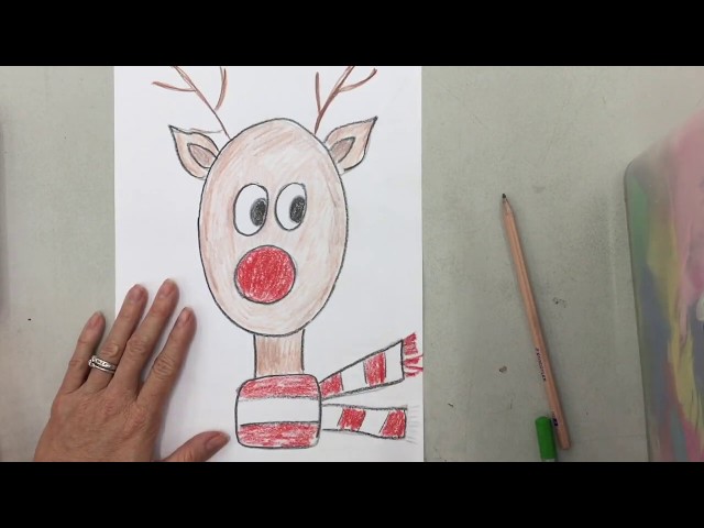 640x480 draw a cute reindeer - Reindeer Directed Drawing
