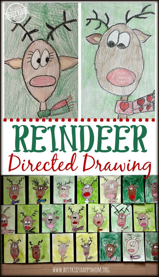 650x1130 how to draw a reindeer easy directed drawing for kids my kinder - Reindeer Directed Drawing