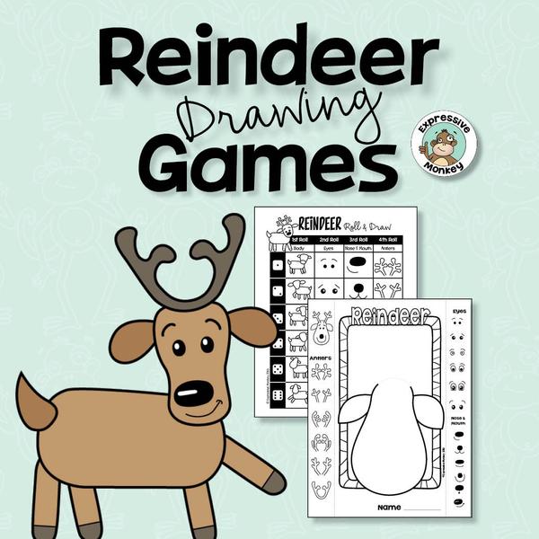 600x600 reindeer drawing games expressive monkey - Reindeer Drawing
