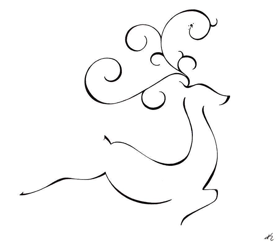 900x782 Reindeer Ii Drawing - Reindeer Drawing