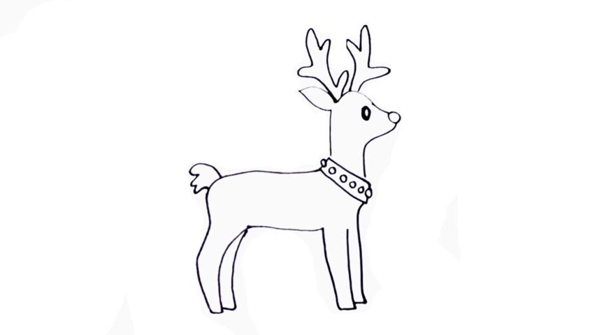 854x480 How To Draw A Reindeer - Reindeer Drawing