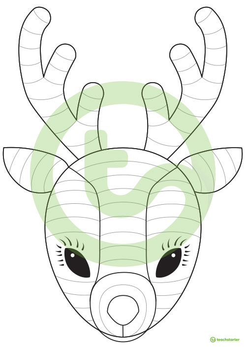 500x707 funky reindeer craft template teaching resource teach starter - Reindeer Drawing Template