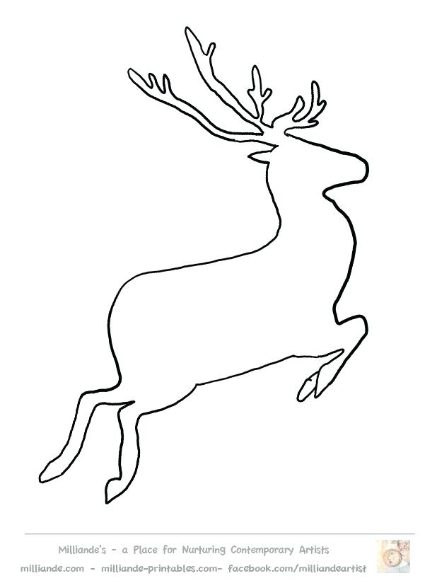 618x824 Printable Reindeer Template Face Outline Head - Reindeer Drawing Template