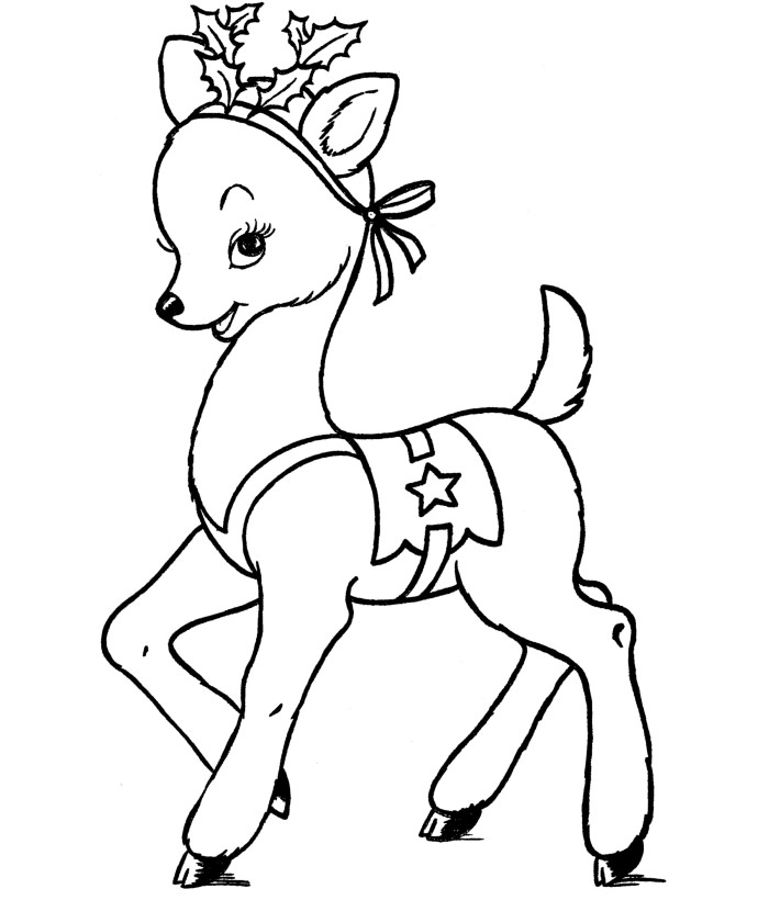 700x820 Reindeer Template - Reindeer Drawing Template