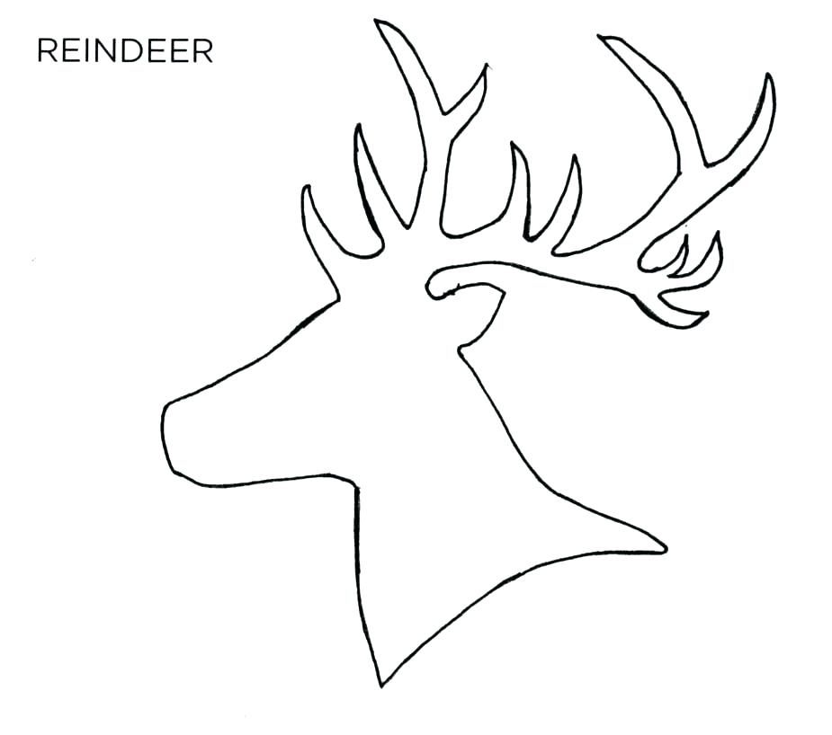 Reindeer Drawing Template at PaintingValley.com | Explore collection of ...