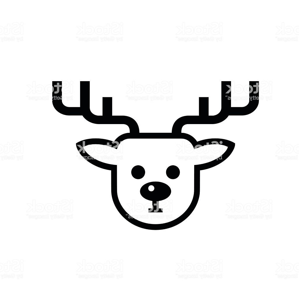 1024x1024 Best Christmas Reindeer Face Icon Vector Drawing - Reindeer Face Drawing