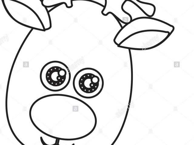 640x480 Reindeer Face Coloring Sheet With Drawing At Getdrawings Com Free - Reindeer Face Drawing