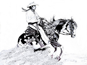300x225 reining horse drawings fine art america - Reining Horse Drawings