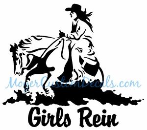300x266 reining reiner sliding stop horse decal sticker personalized - Reining Horse Drawings