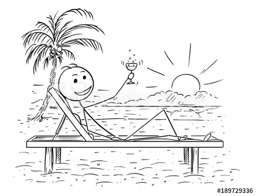 500x383 cartoon stick man drawing conceptual illustration of successful - Relaxing Drawing