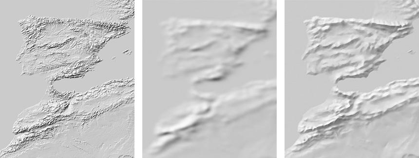 860x326 manual shaded relief of the world - Relief Drawing
